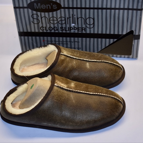 kirkland signature men's shearling clog slipper